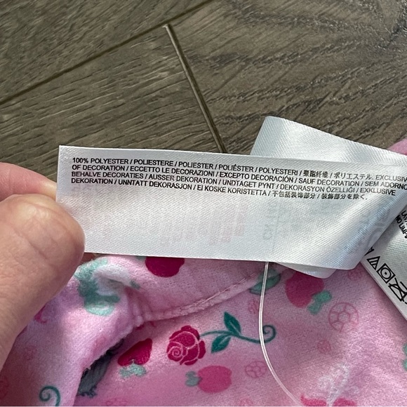 NWT Disney Store Pink Princess Girls 9/10 Flannel Pajama Set - Picture 6 of 7